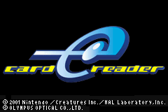 Card e-Reader+ title screen for GameBoy Advance